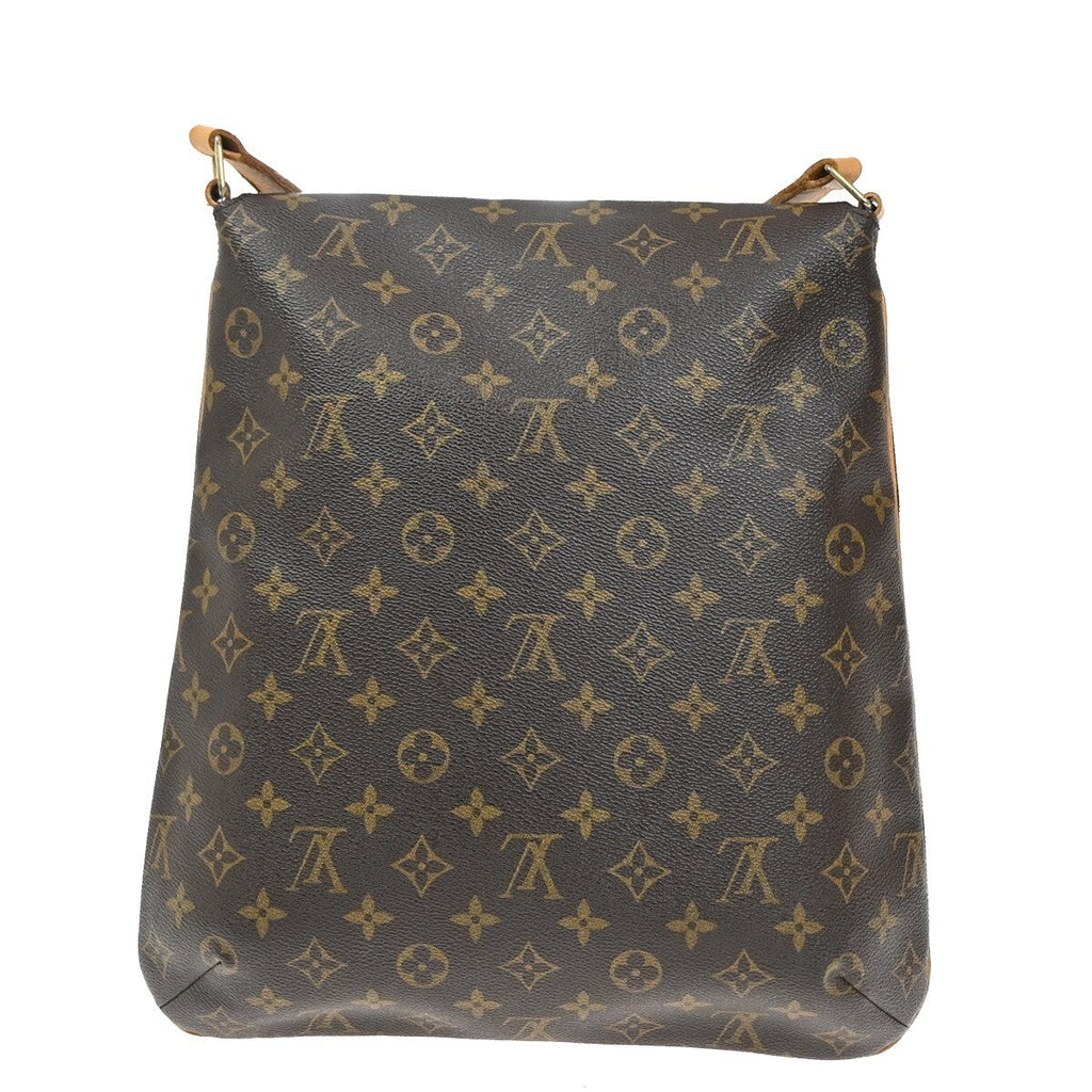 Louis Vuitton Musette Handbag Monogram Canvas Brown Leather Shoulder Bag Bag (Pre-Owned)