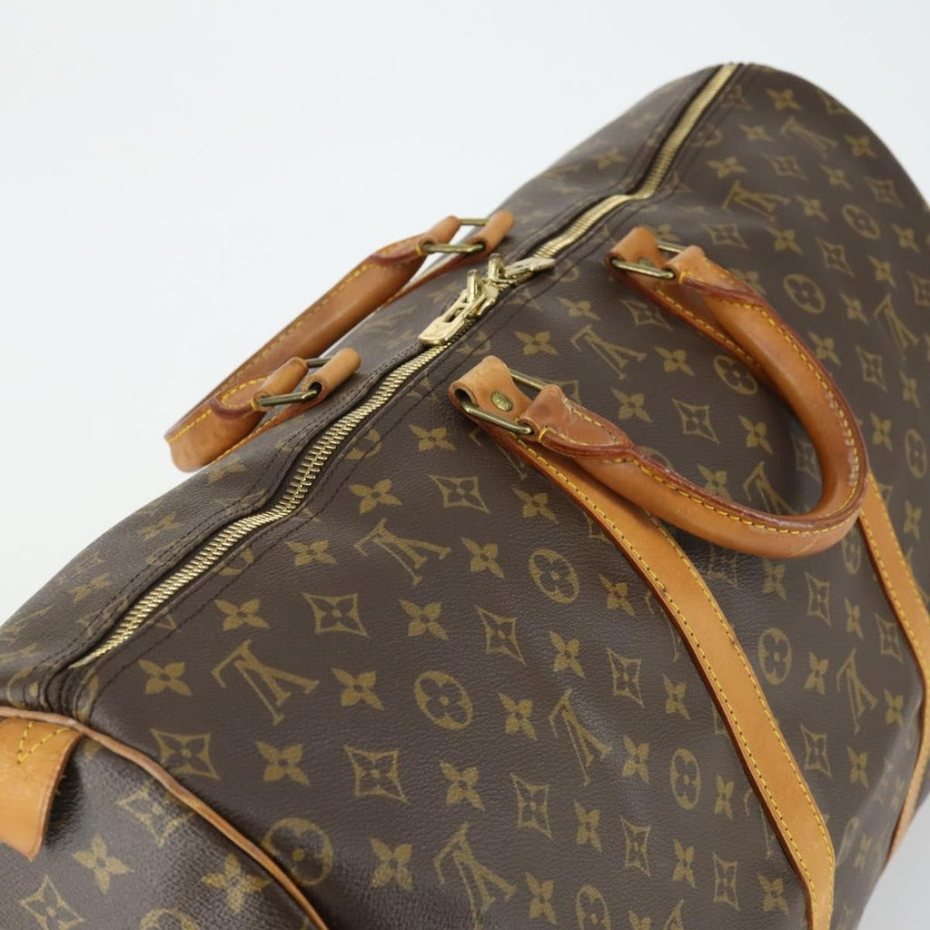Louis Vuitton Keepall Bag Monogram Canvas Brown Canvas Travel Bag Bag (Pre-Owned)