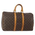 Louis Vuitton Keepall Bag Monogram Canvas Brown Canvas Travel Bag Bag (Pre-Owned)