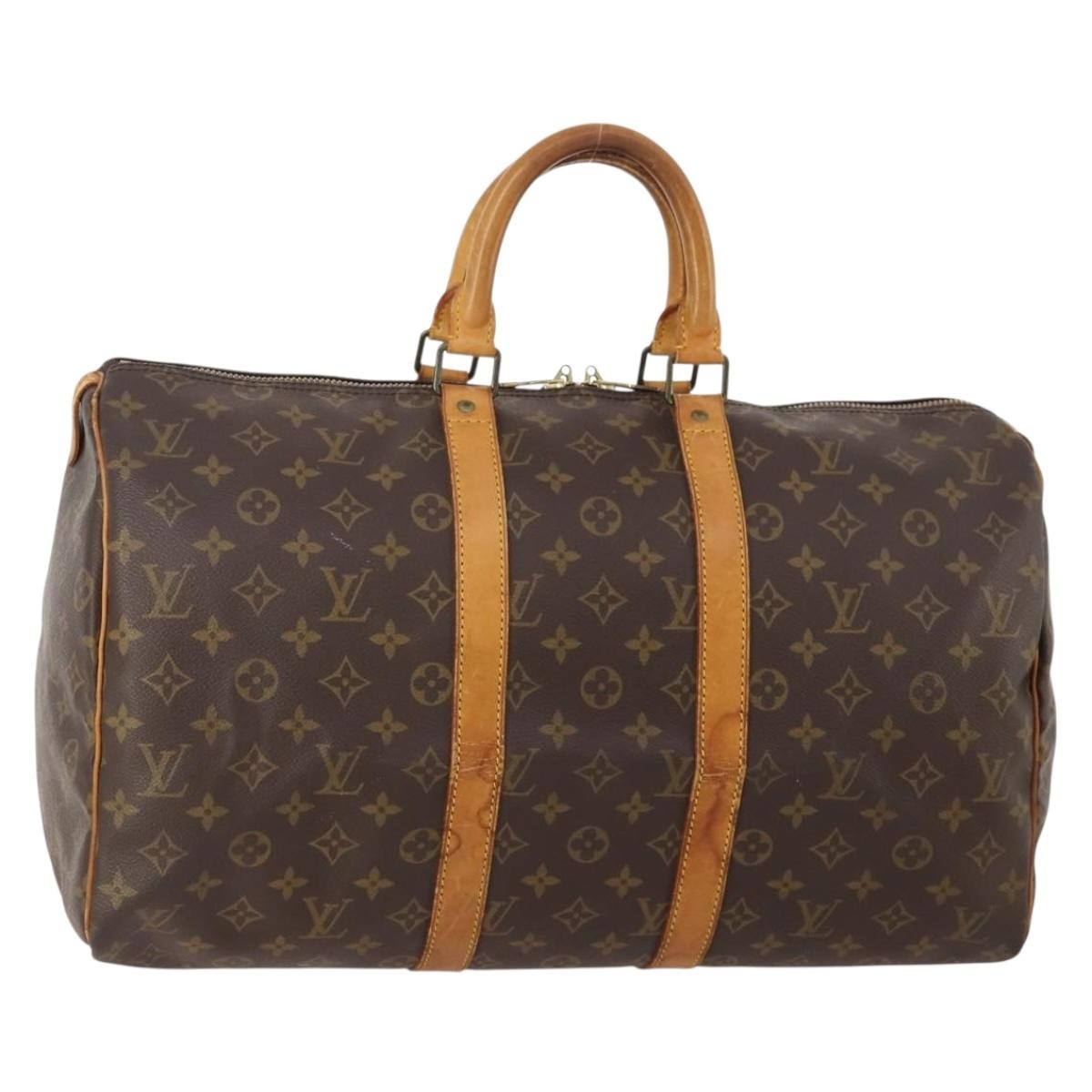 Louis Vuitton Keepall Bag Monogram Canvas Brown Canvas Travel Bag Bag (Pre-Owned)