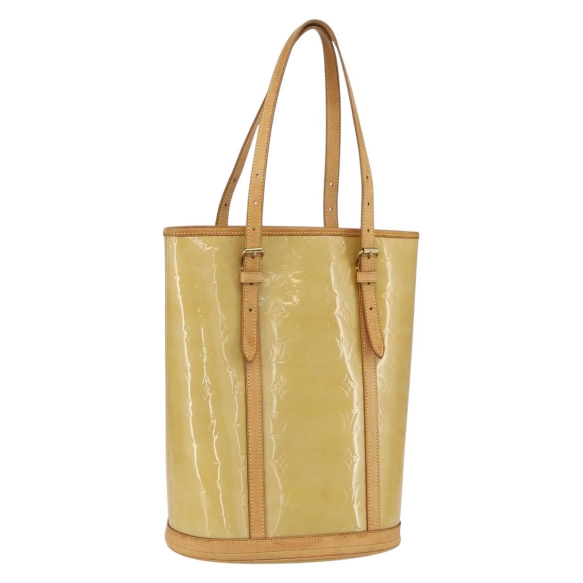 Louis Vuitton Bucket Bag Monogram Vernis Beige Patent_Leather Shoulder Bag Bag (Pre-Owned)