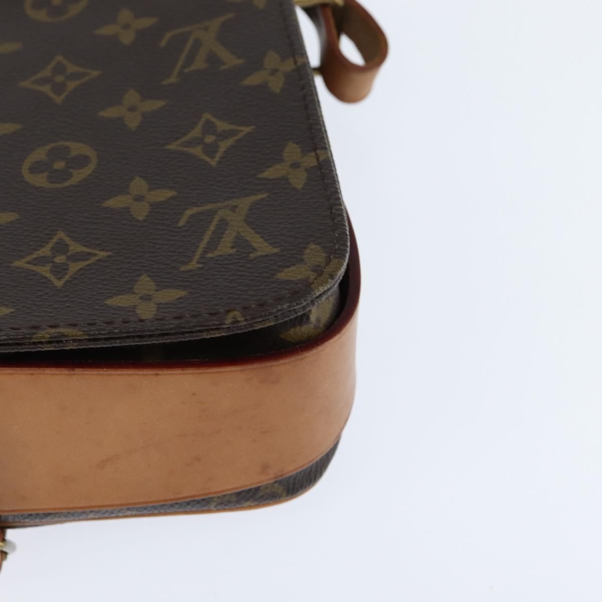 Louis Vuitton Cartouchiere Handbag Monogram Canvas Brown Canvas Shoulder Bag Bag (Pre-Owned)