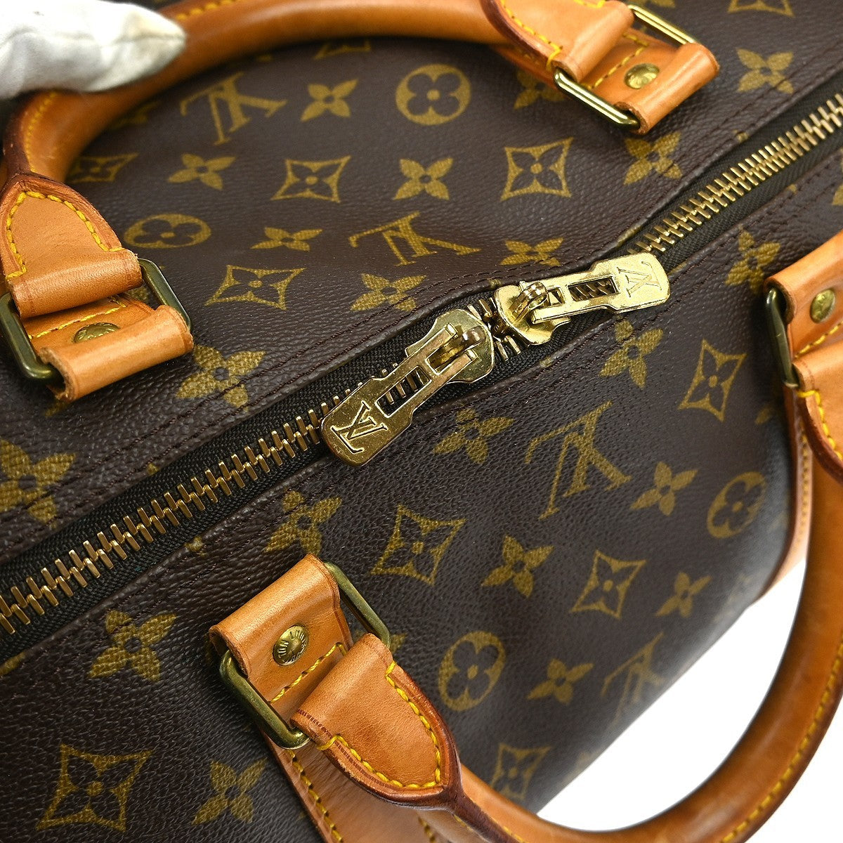 Louis Vuitton Keepall Bag Monogram Canvas Brown Canvas Travel Bag Bag (Pre-Owned)