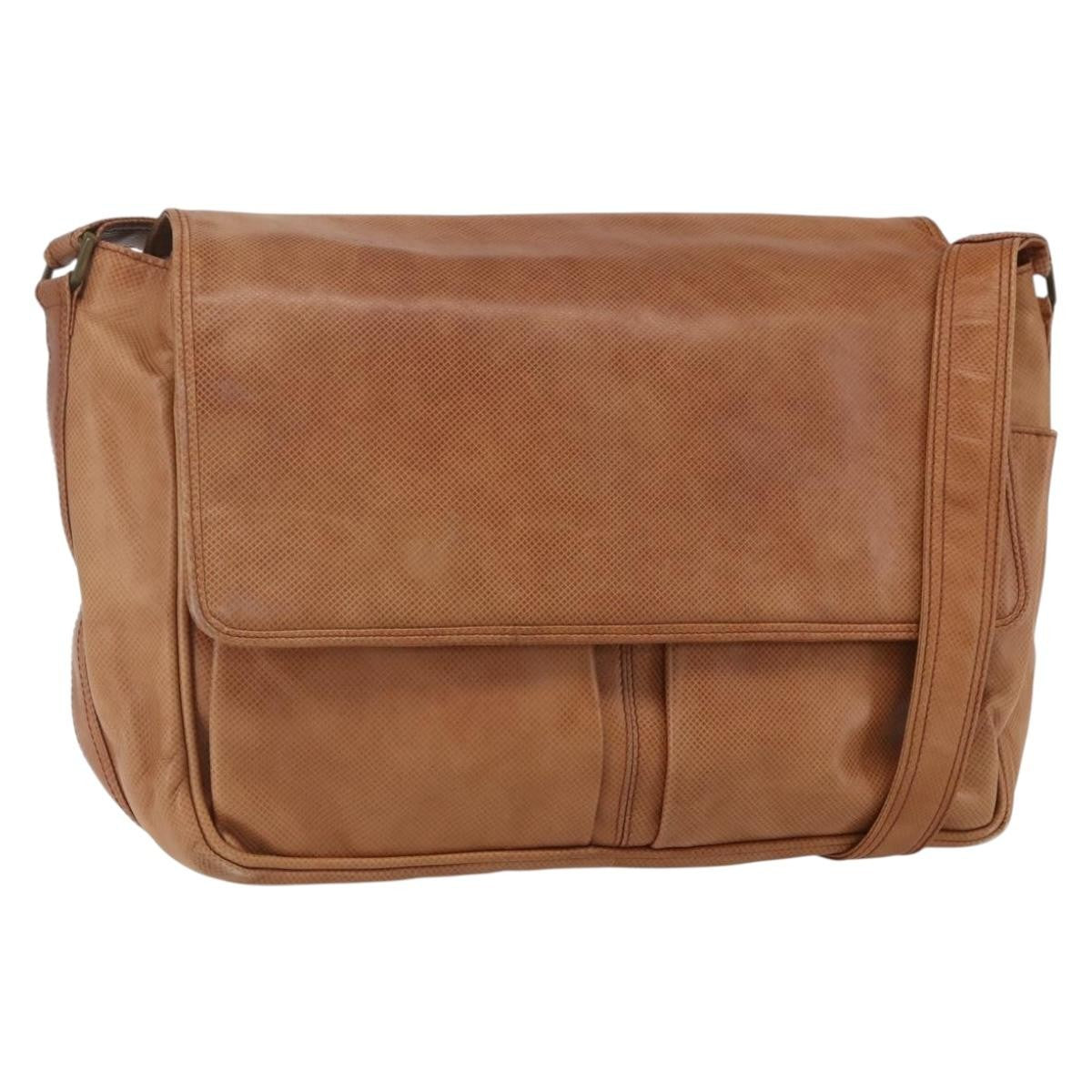 Bottega Veneta Vintage Shoulder Bag Leather Brown Leather Shoulder Bag Bag (Pre-Owned)