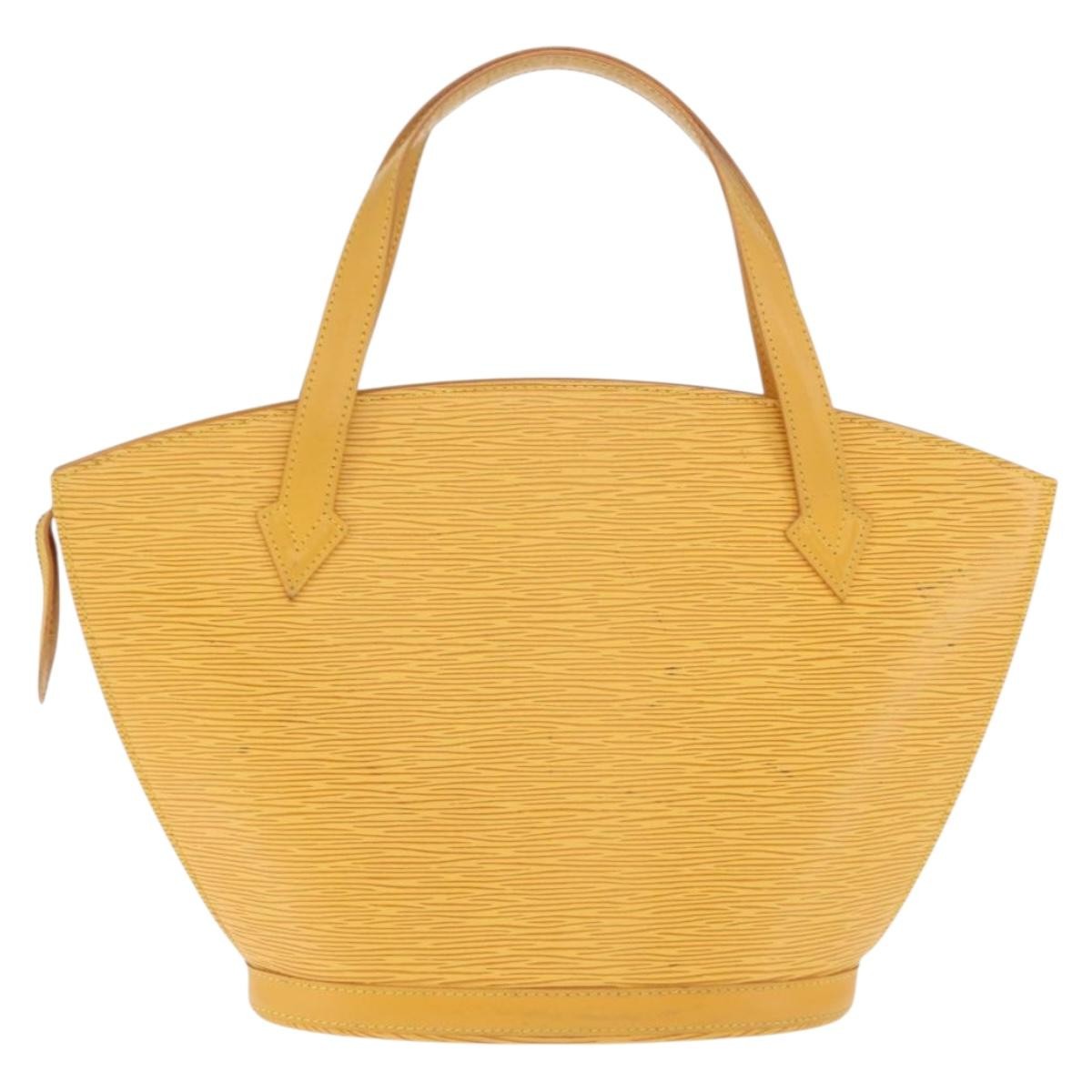 Louis Vuitton Saint Jacques Handbag Epi Leather Yellow Leather Handbag (Pre-Owned)