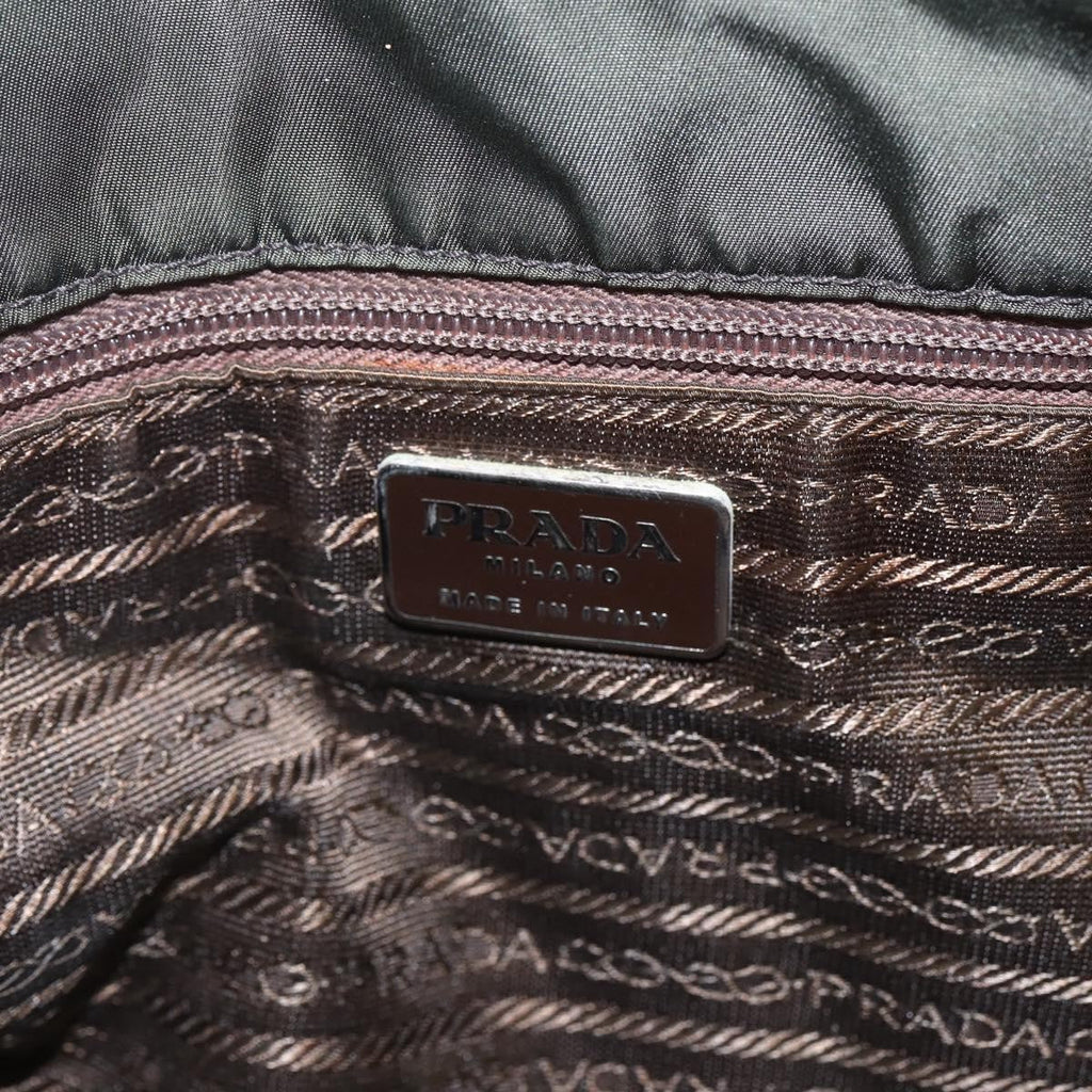 Prada Re-Edition 1995 Chain Tote Quilted Re-Nylon Khaki Nylon Shoulder Bag Bag (Pre-Owned)