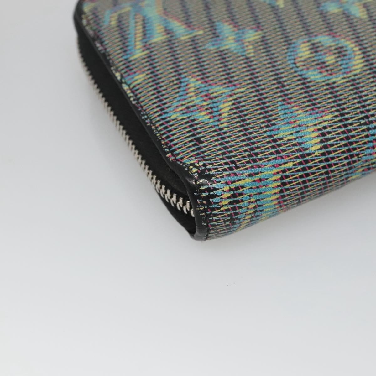 Louis Vuitton Zippy Wallet Nm Monogram Lv Pop Green Canvas Wallets Accessory (Pre-Owned)
