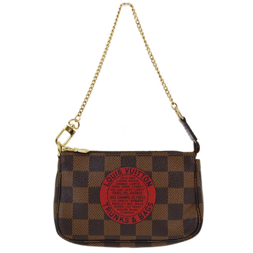 Louis Vuitton Pochette Accessoires Limited Edition Damier Brown Canvas Clutche & Pouche Bag (Pre-Owned)