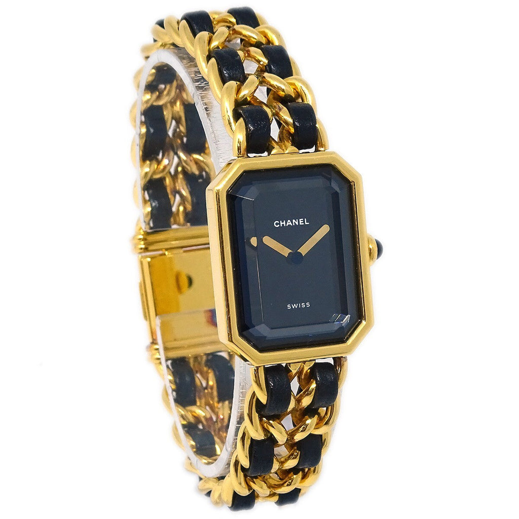 Chanel Premiere Rock Quartz Watch Plated Metal And Leather Watch (Pre-Owned)