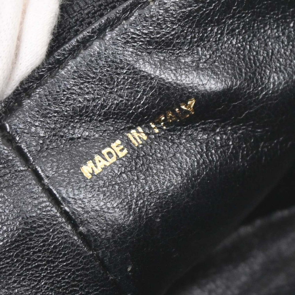 Chanel Vintage Box Zip Tassel Bag Quilted Lambskin Black Leather Shoulder Bag Bag (Pre-Owned)