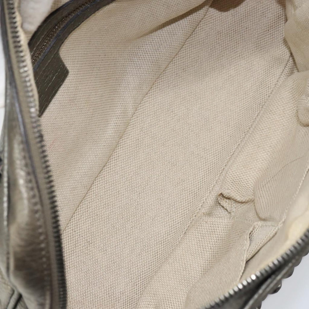 Gucci Soho Chain Zip Shoulder Bag Leather Gold Leather Shoulder Bag Bag (Pre-Owned)