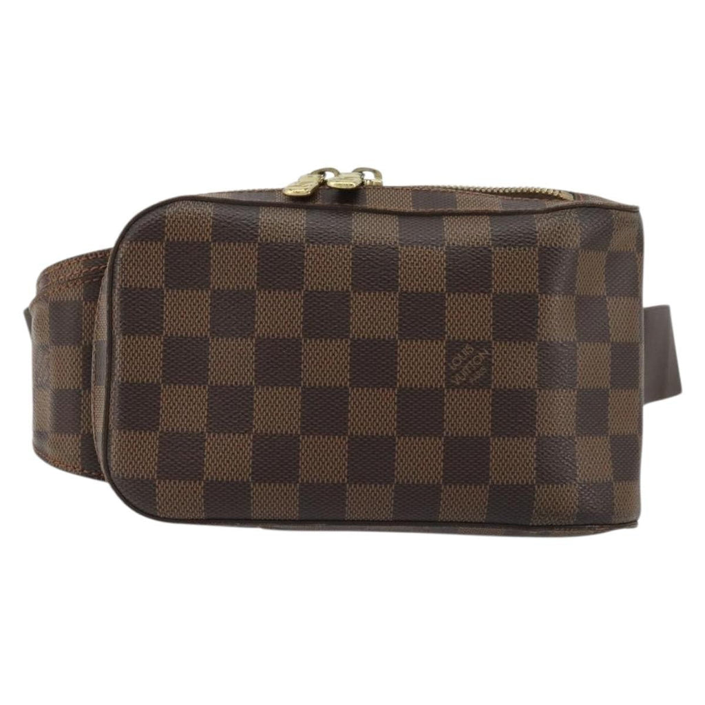 Louis Vuitton Geronimos Waist Bag Damier Brown Canvas Shoulder Bag Bag (Pre-Owned)