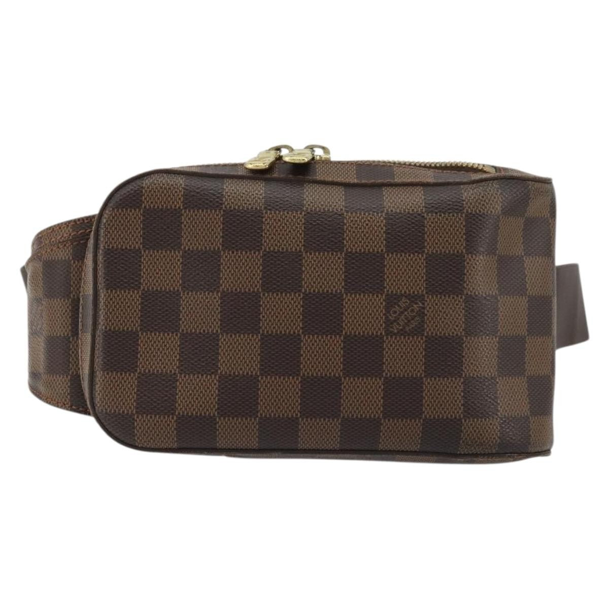 Louis Vuitton Geronimos Waist Bag Damier Brown Canvas Shoulder Bag Bag (Pre-Owned)