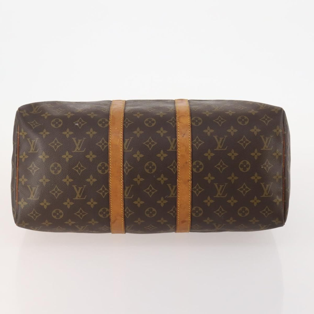 Louis Vuitton Keepall Bag Monogram Canvas Brown Canvas Travel Bag Bag (Pre-Owned)