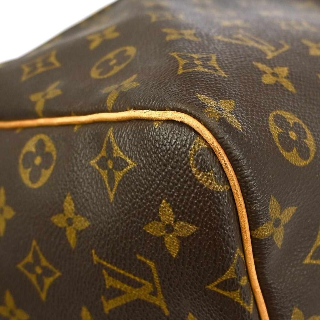 Louis Vuitton Keepall Bag Monogram Canvas Brown Canvas Travel Bag Bag (Pre-Owned)