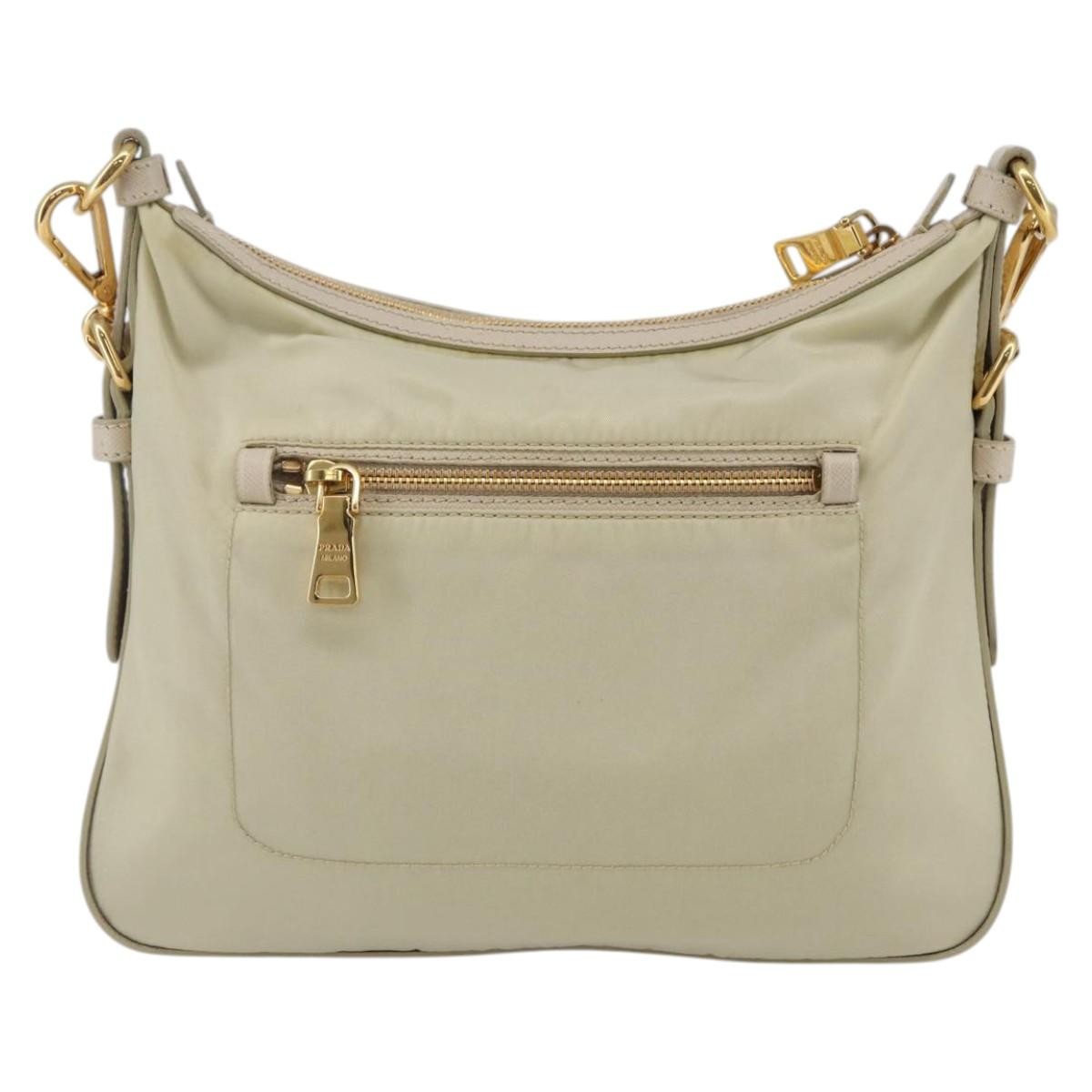 Prada Re-Edition 2005 Shoulder Bag Tessuto Beige Nylon Shoulder Bag Bag (Pre-Owned)