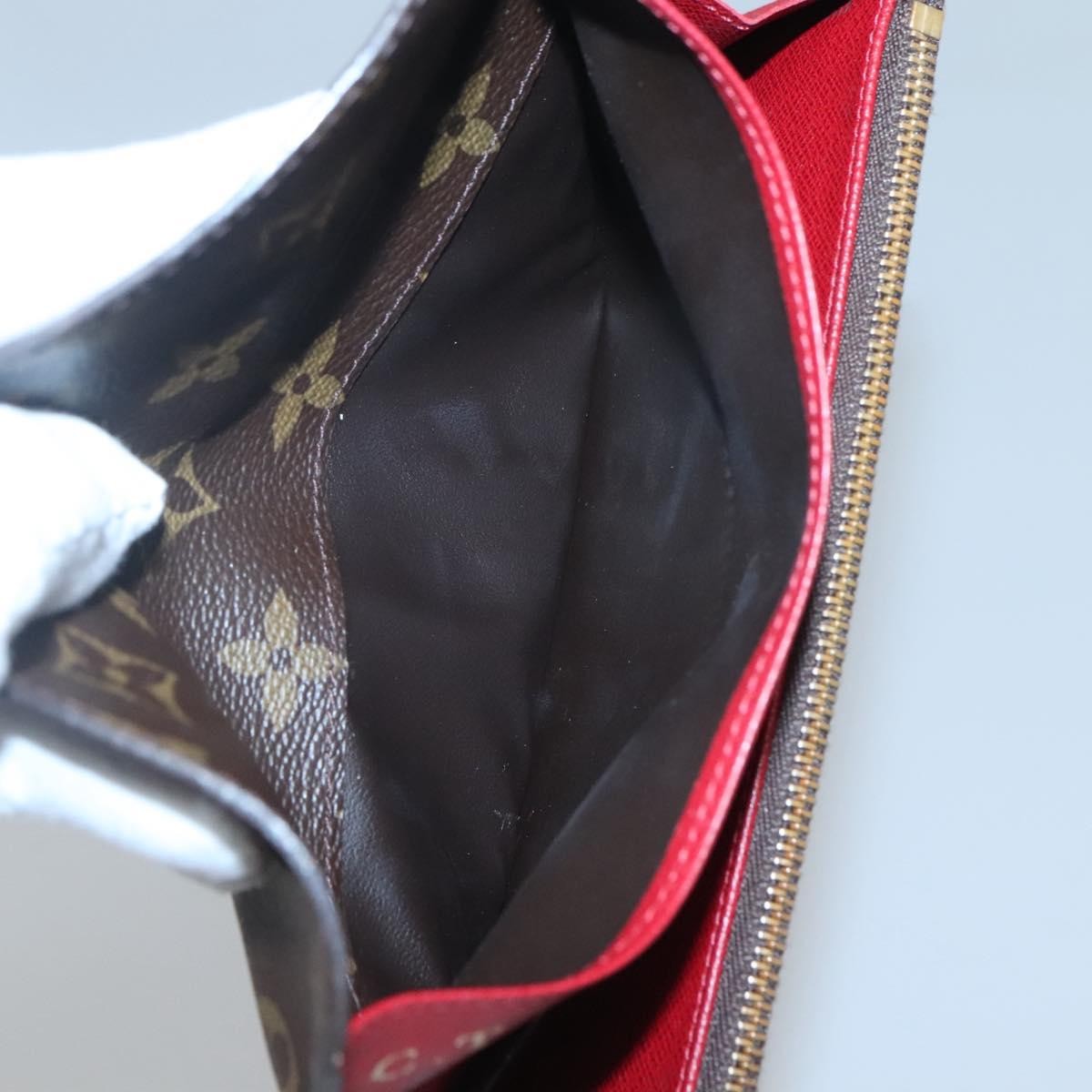 Louis Vuitton Emilie Wallet Monogram Canvas Red Canvas Wallets Accessory (Pre-Owned)