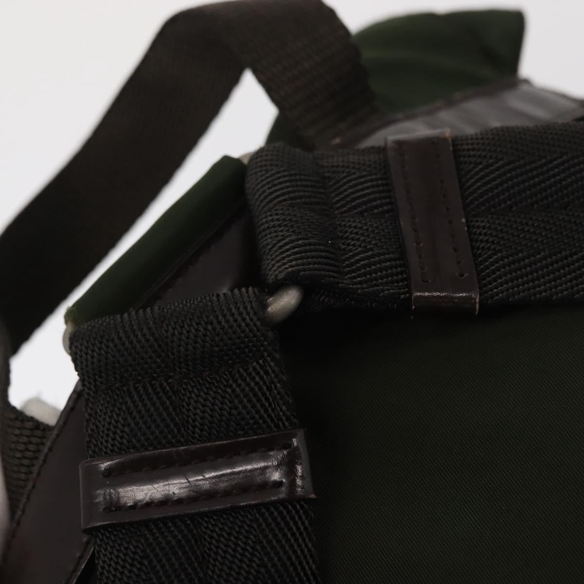Prada Double Front Pocket Backpack Tessuto Khaki Nylon Backpack Bag (Pre-Owned)