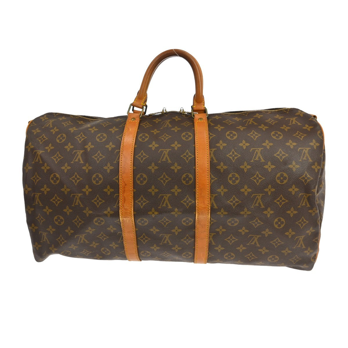 Louis Vuitton Keepall Bag Monogram Canvas Brown Canvas Travel Bag Bag (Pre-Owned)