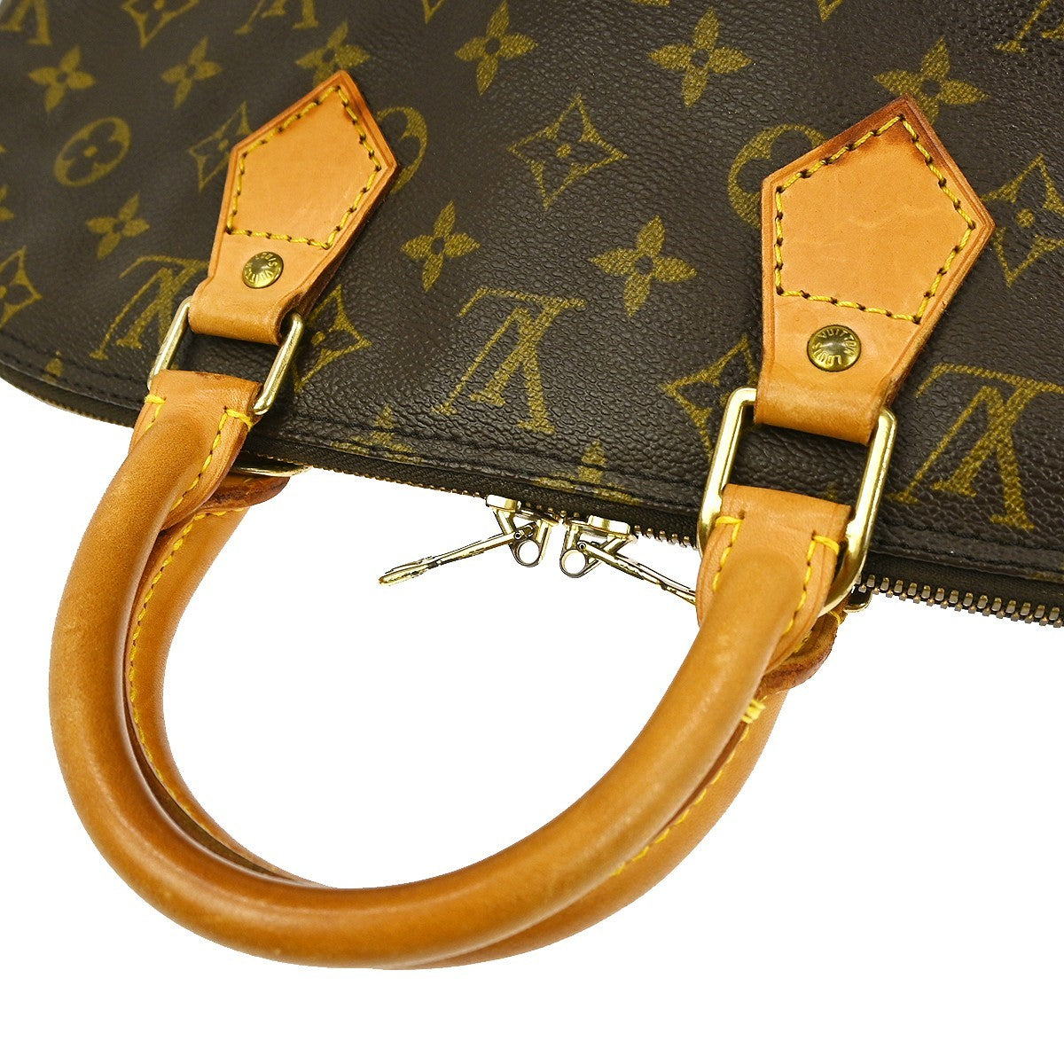 Louis Vuitton Alma Handbag Monogram Canvas Brown Canvas Handbag (Pre-Owned)