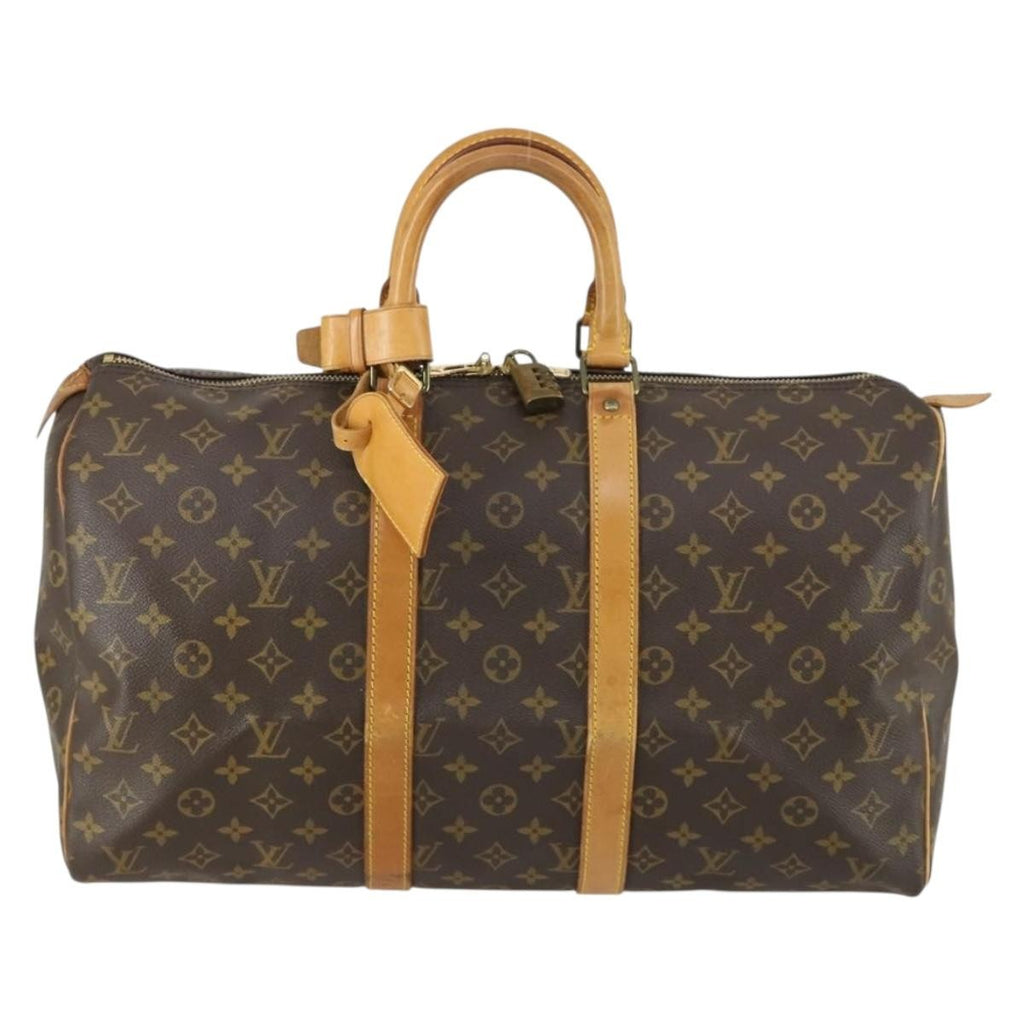 Louis Vuitton Keepall Bag Monogram Canvas Brown Canvas Travel Bag Bag (Pre-Owned)
