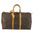 Louis Vuitton Keepall Bag Monogram Canvas Brown Canvas Travel Bag Bag (Pre-Owned)