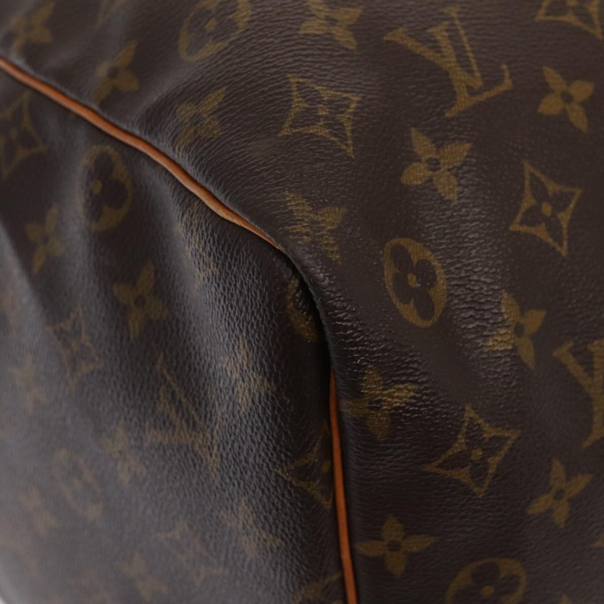 Louis Vuitton Keepall Bag Monogram Canvas Brown Canvas Travel Bag Bag (Pre-Owned)