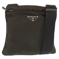Prada Front Pocket Messenger Bag Tessuto Khaki Nylon Shoulder Bag Bag (Pre-Owned)