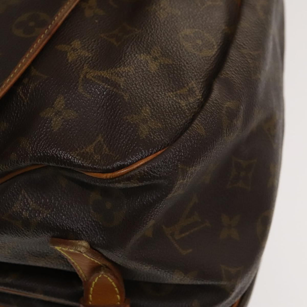 Louis Vuitton Saumur Handbag Monogram Canvas Brown Canvas Shoulder Bag Bag (Pre-Owned)