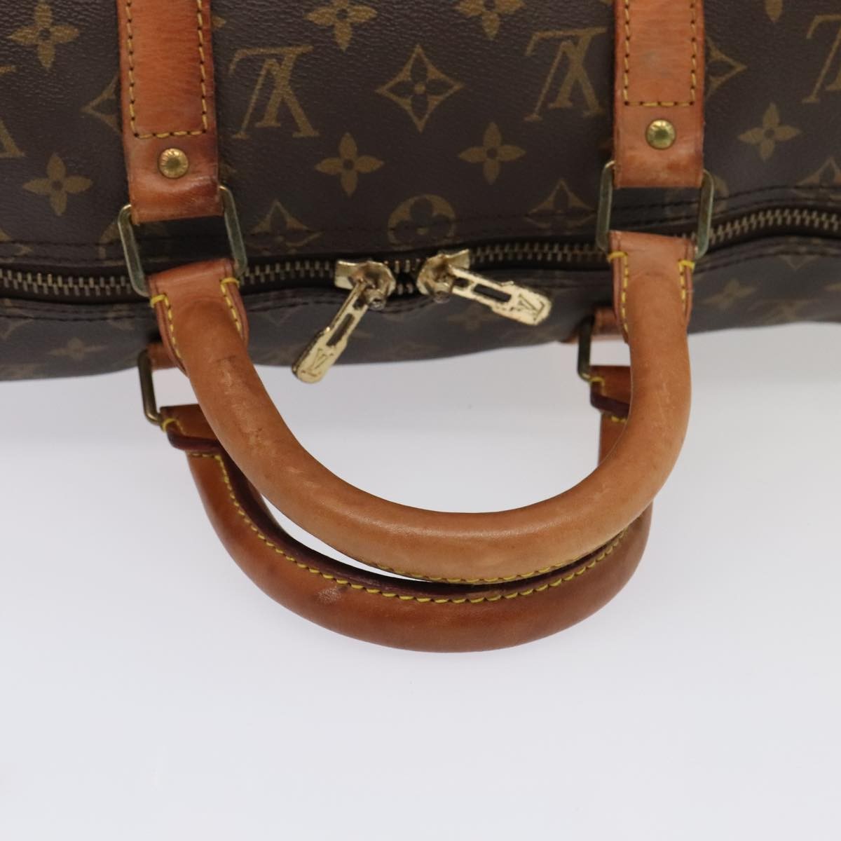 Louis Vuitton Keepall Bag Monogram Canvas Brown Canvas Travel Bag Bag (Pre-Owned)