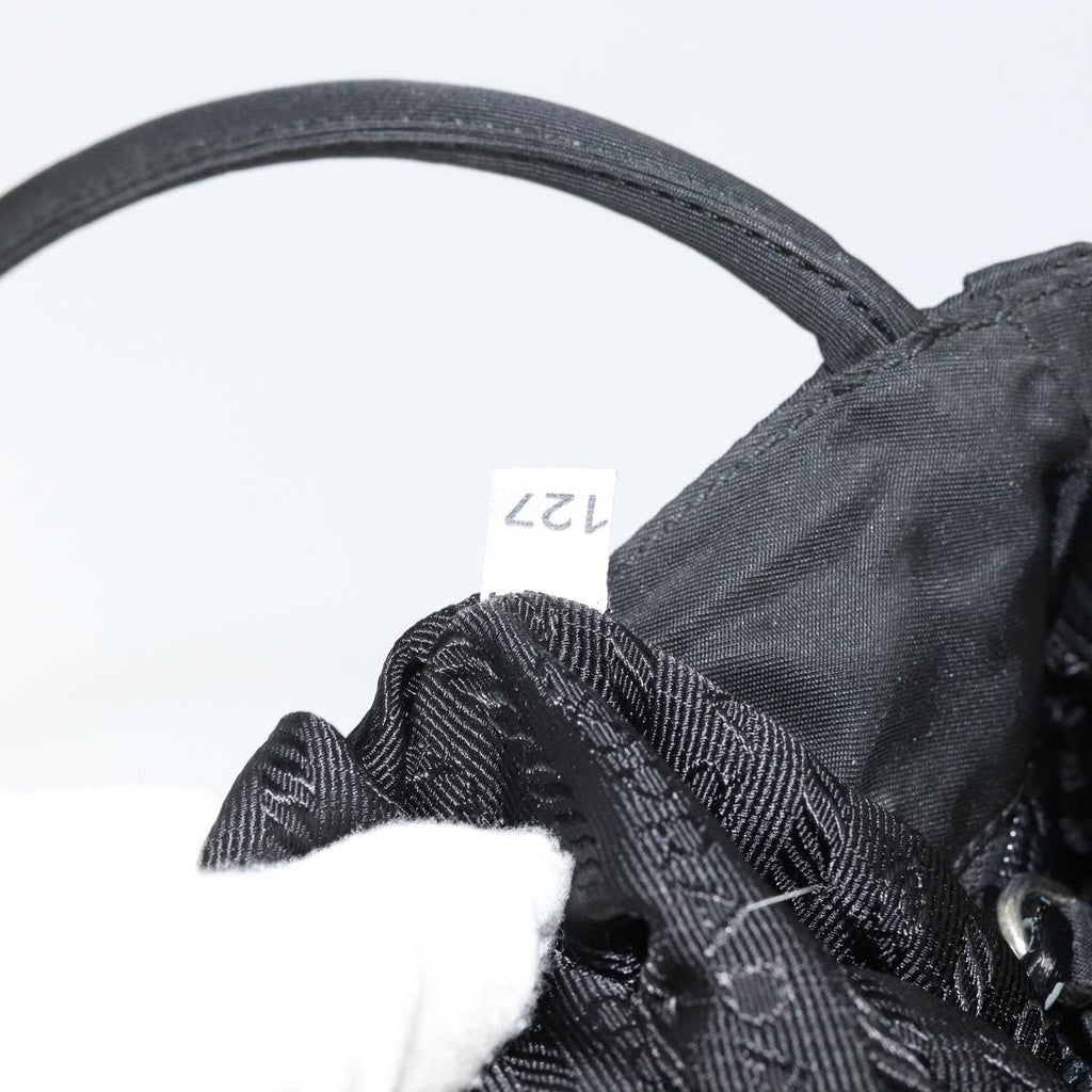 Prada Vintage Tote Tessuto Black Nylon Tote Bag Bag (Pre-Owned)