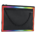 Louis Vuitton Pochette A4 Rainbow Taiga Leather Black Leather Clutche & Pouche Bag (Pre-Owned)