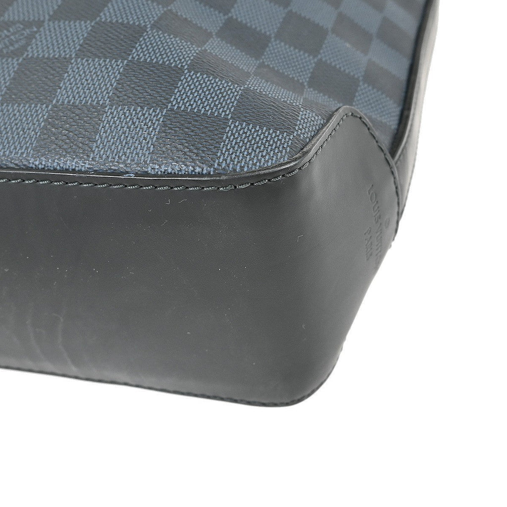 Louis Vuitton Greenwich Messenger Bag Damier Cobalt Black Canvas Shoulder Bag Bag (Pre-Owned)