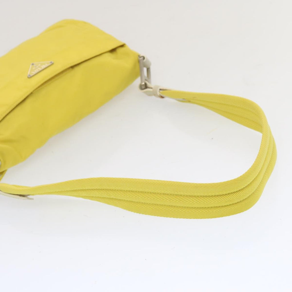 Prada Vintage Shoulder Bag Tessuto Yellow Nylon Shoulder Bag Bag (Pre-Owned)