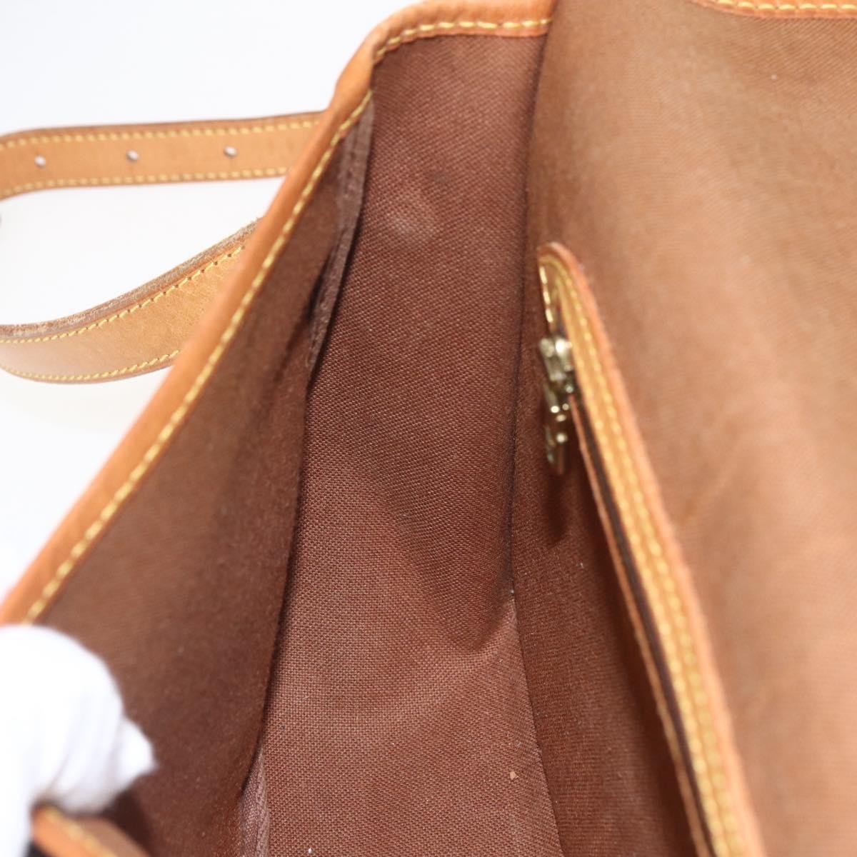 Louis Vuitton Sac Gibeciere Messenger Bag Monogram Canvas Brown Canvas Shoulder Bag Bag (Pre-Owned)