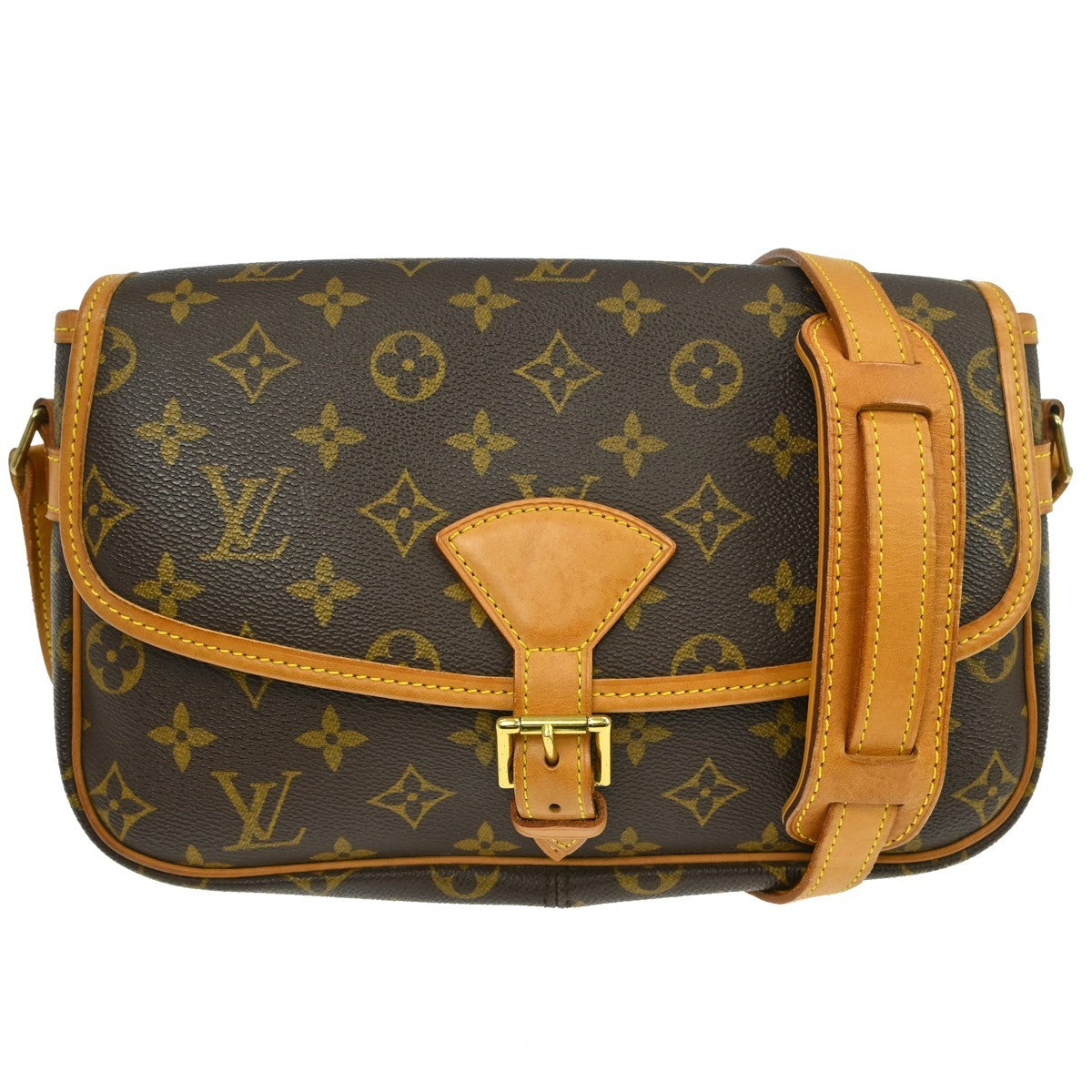 Louis Vuitton Sologne Handbag Monogram Canvas Brown Canvas Shoulder Bag Bag (Pre-Owned)