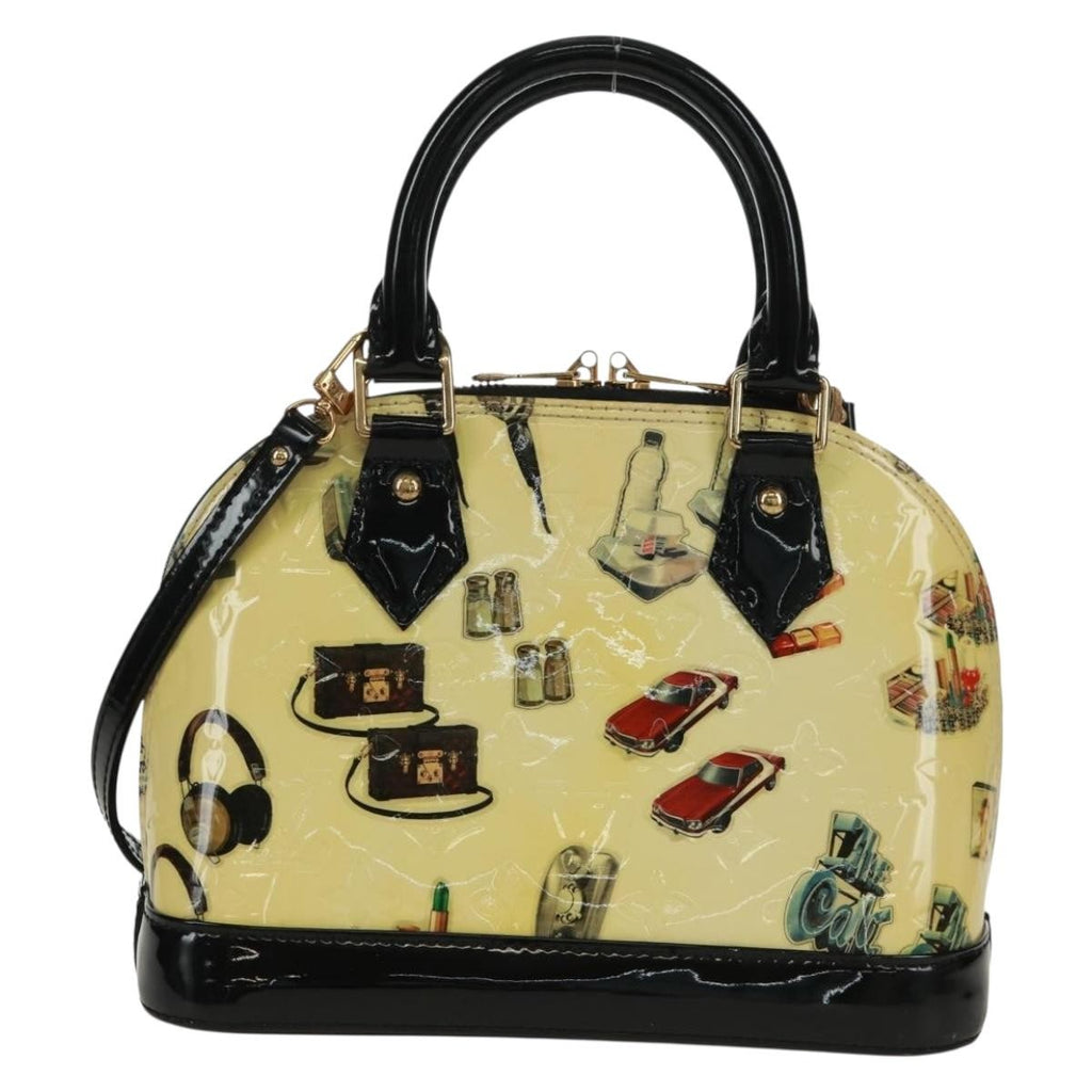 Louis Vuitton Alma Handbag Limited Edition Stickers Monogram Vernis Multicolour Patent_Leather Handbag (Pre-Owned)