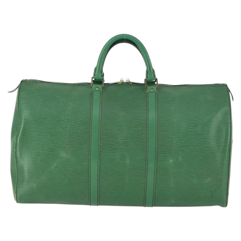 Louis Vuitton Keepall Bag Epi Leather Green Leather Travel Bag Bag (Pre-Owned)