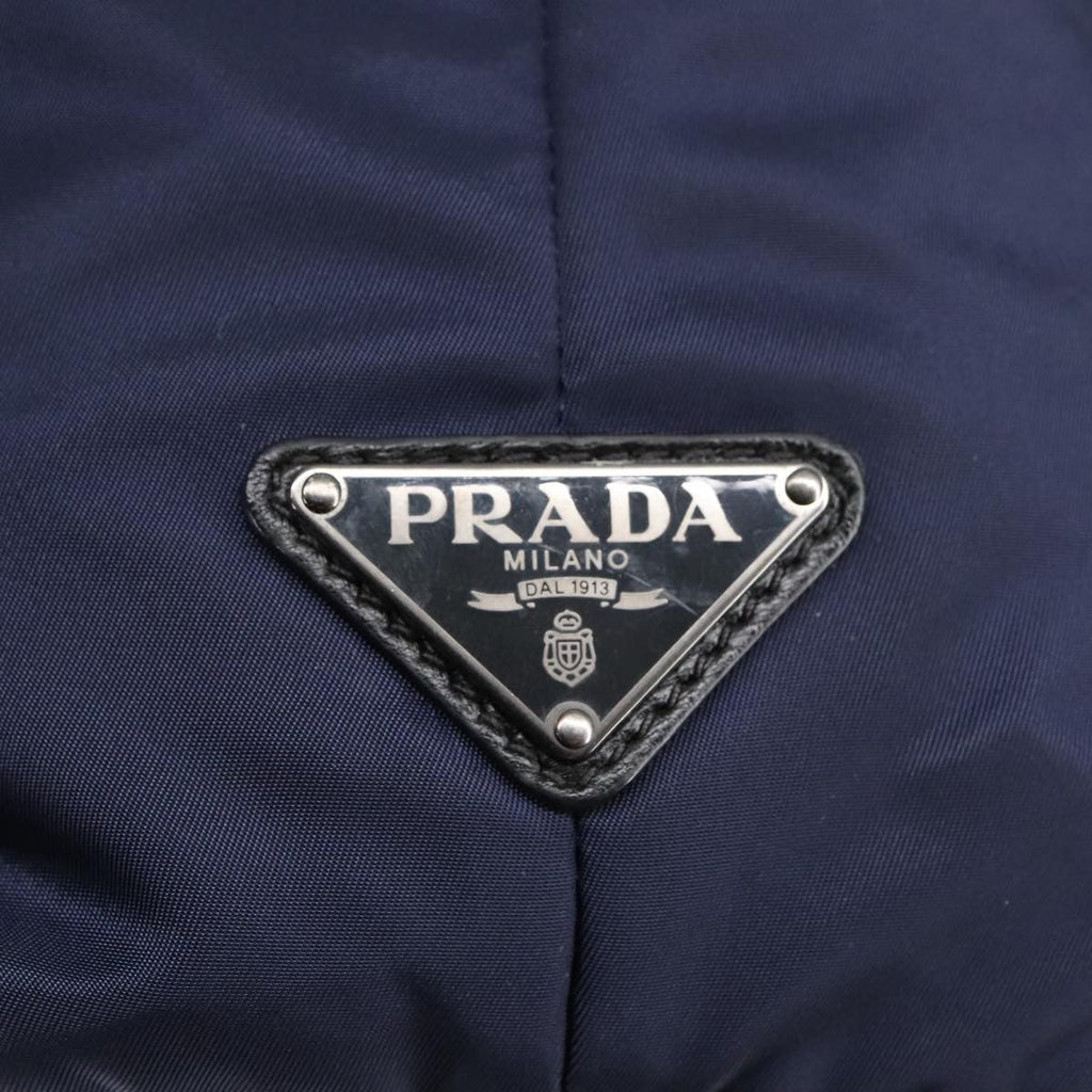 Prada Convertible Double Tote Tessuto Navy Nylon Tote Bag Bag (Pre-Owned)