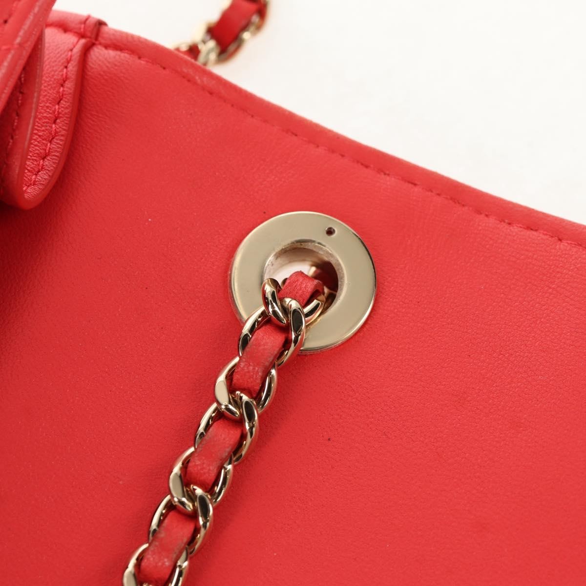 Chanel Trendy Cc Clutch With Chain Quilted Lambskin Red Leather Clutche & Pouche Bag (Pre-Owned)
