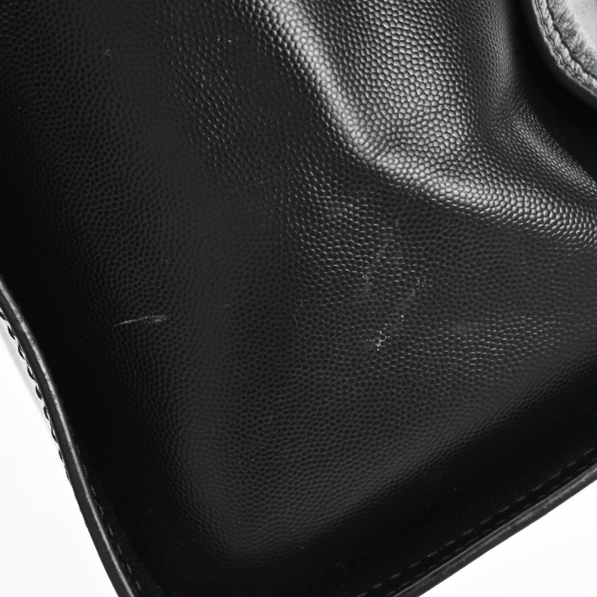 Chanel Deauville Tote Studded Caviar Black Leather Tote Bag Bag (Pre-Owned)