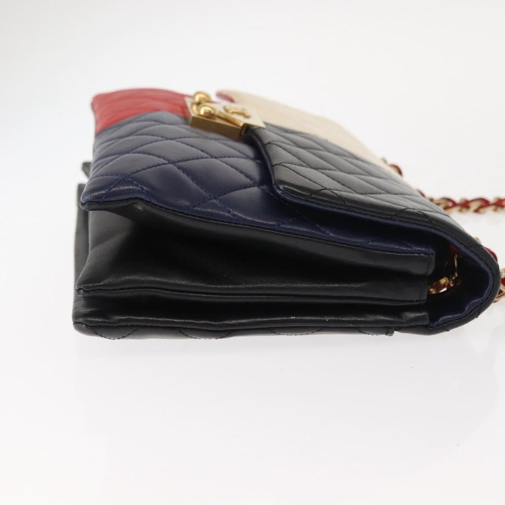 Chanel Cc Clasp Chain Flap Bag Multicolor Quilted Lambskin Multicolour Leather Shoulder Bag Bag (Pre-Owned)