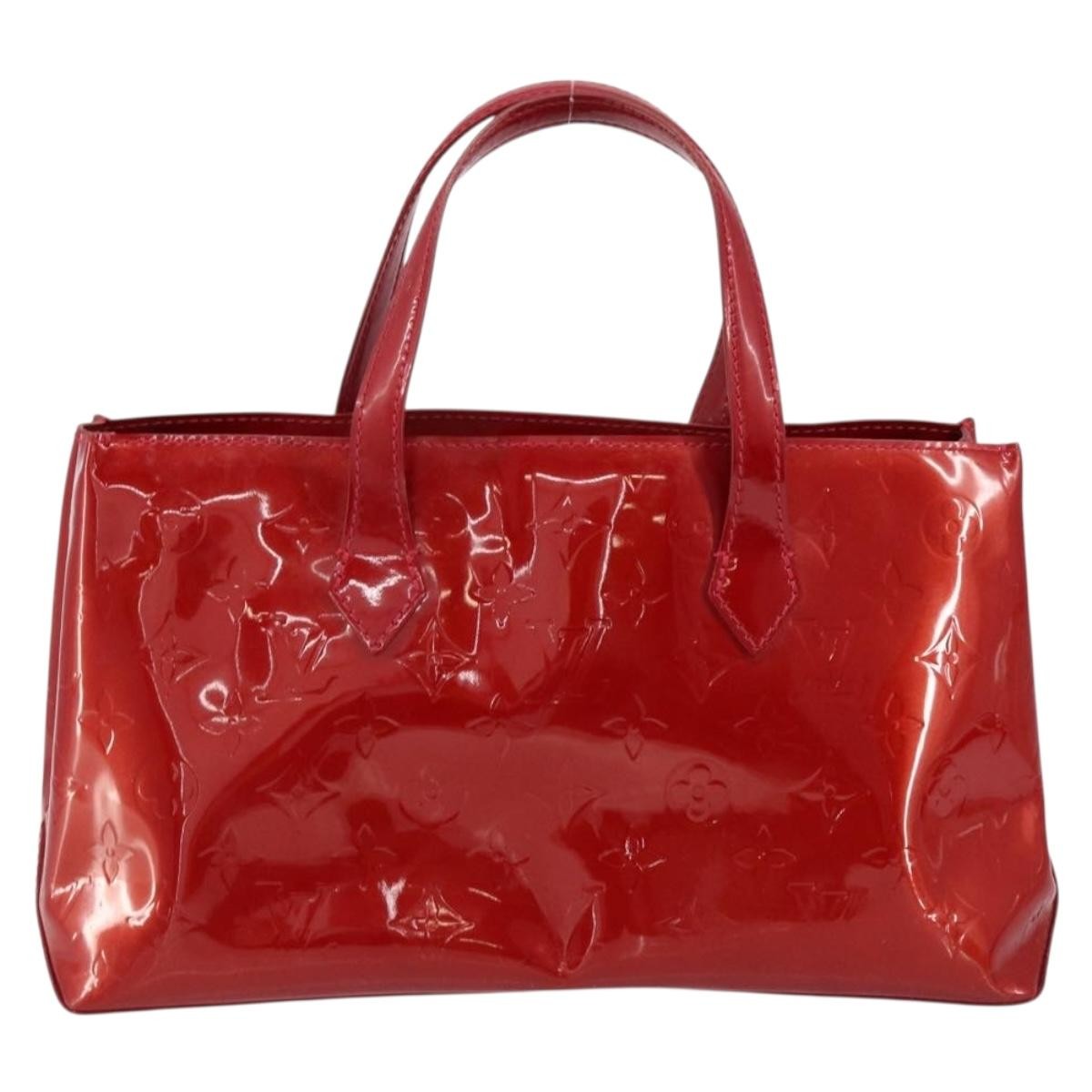 Louis Vuitton Wilshire Handbag Monogram Vernis Red Patent_Leather Handbag (Pre-Owned)