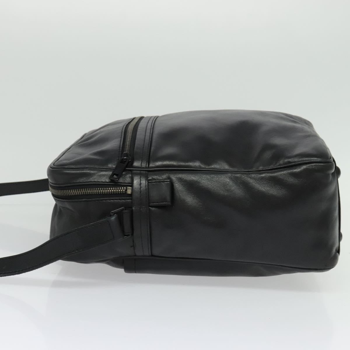 Louis Vuitton Clarkson Messenger Bag Monogram Shadow Leather Black Leather Bag (Pre-Owned)