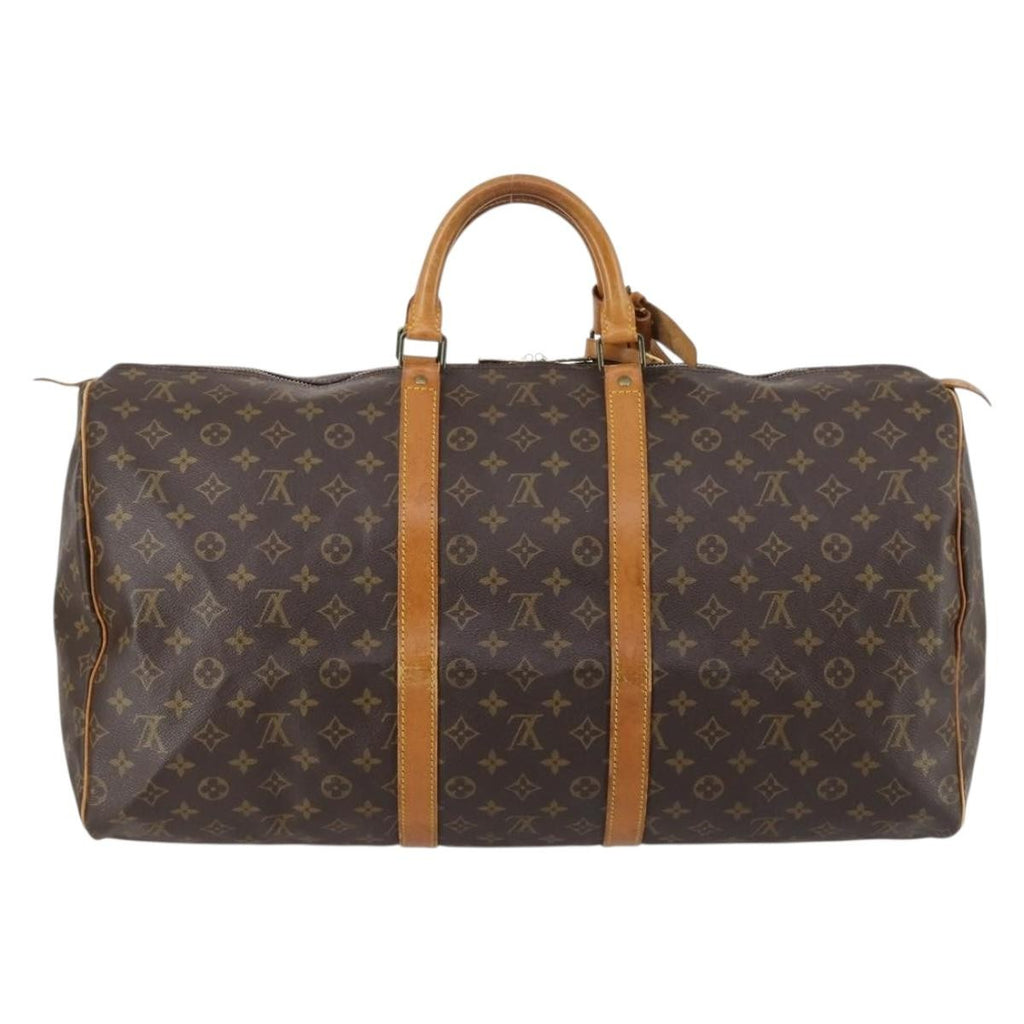 Louis Vuitton Keepall Bag Monogram Canvas Brown Canvas Travel Bag Bag (Pre-Owned)