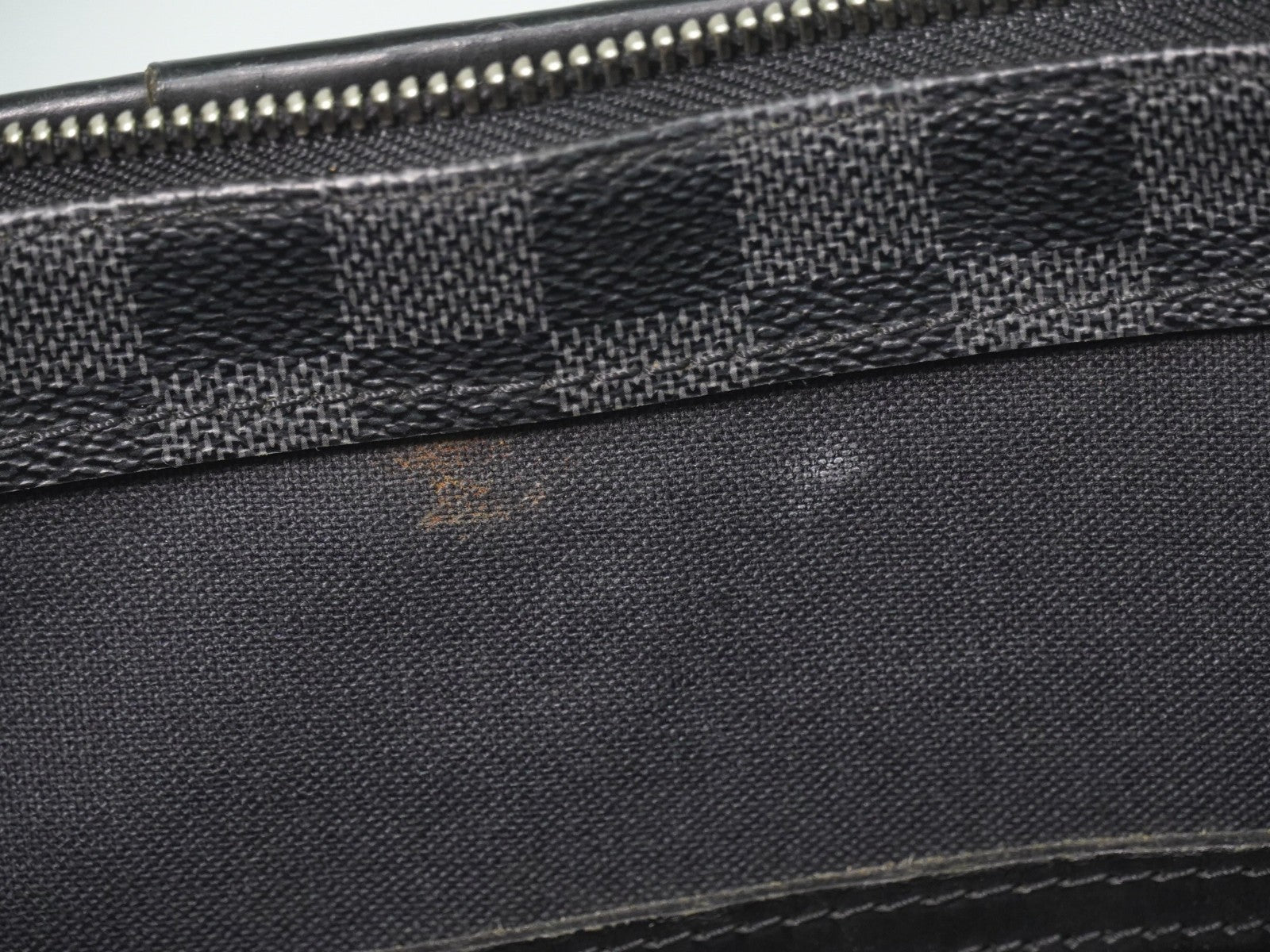 Louis Vuitton Tadao Handbag Damier Graphite Black Canvas Tote Bag Bag (Pre-Owned)