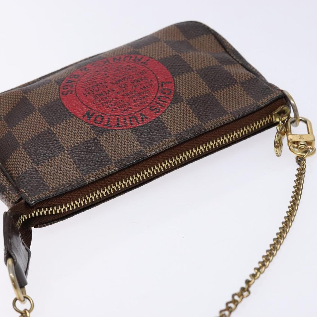 Louis Vuitton Pochette Accessoires Limited Edition Damier Brown Canvas Clutche & Pouche Bag (Pre-Owned)