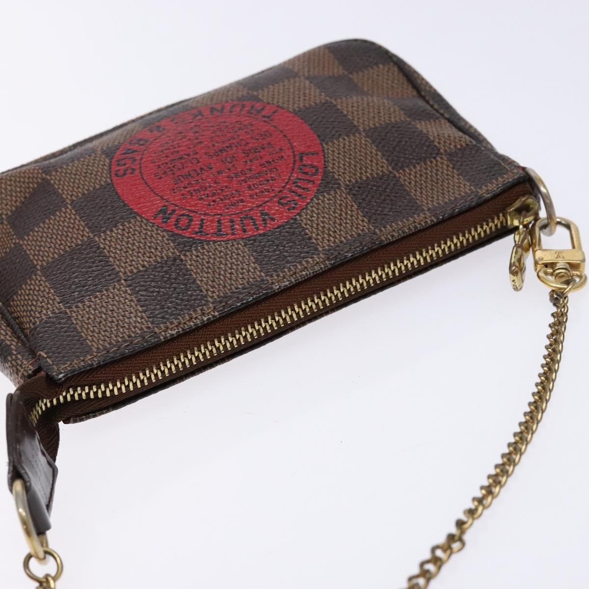 Louis Vuitton Pochette Accessoires Limited Edition Damier Brown Canvas Clutche & Pouche Bag (Pre-Owned)