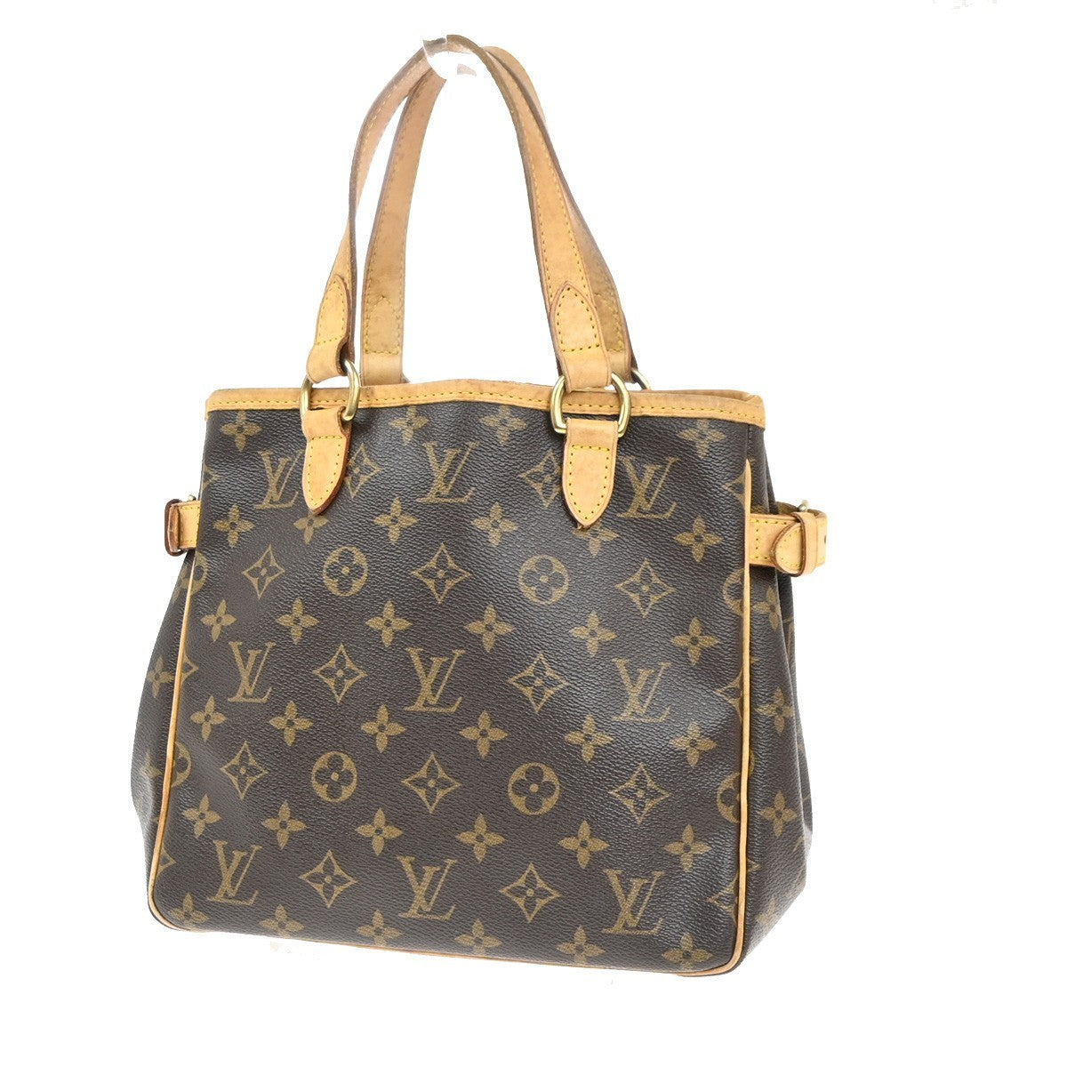 Louis Vuitton Batignolles Handbag Monogram Canvas Brown Leather Handbag (Pre-Owned)
