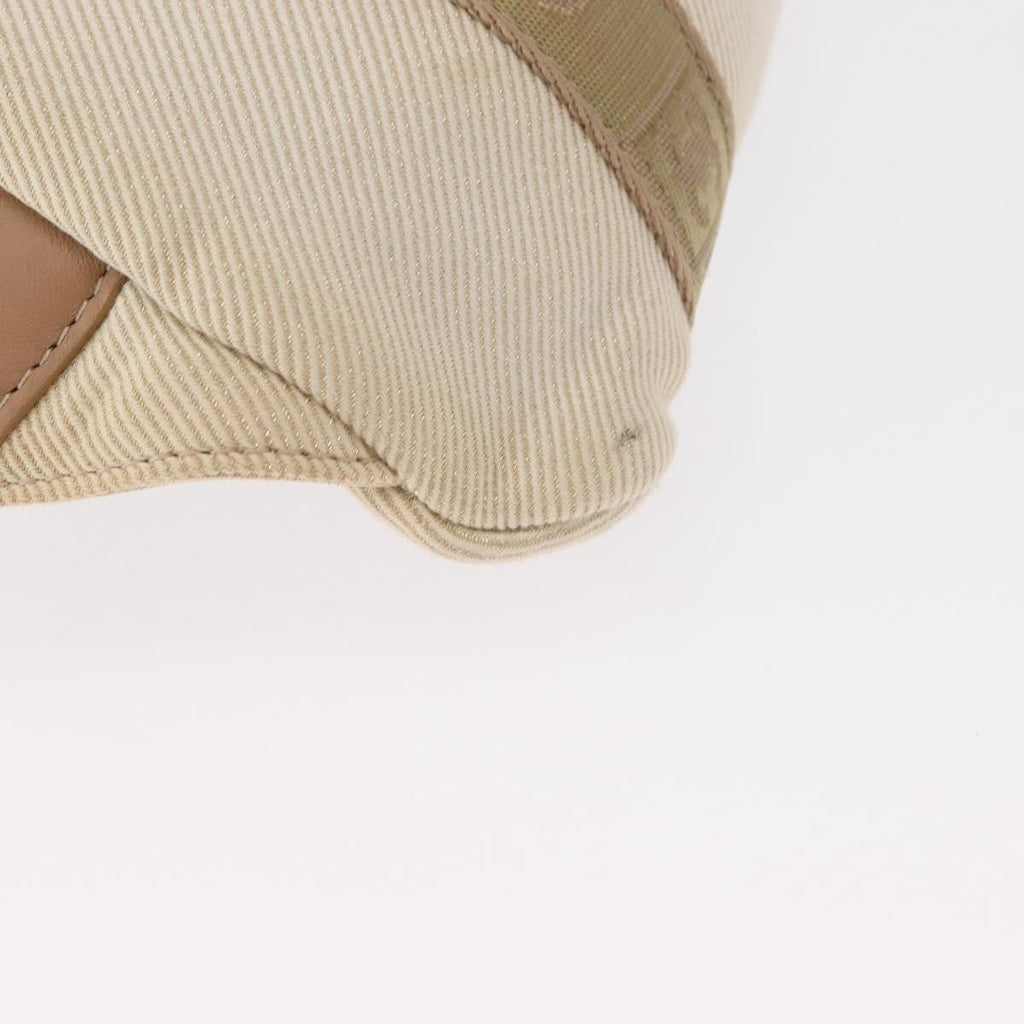 Chanel Sports Shoulder Bag Coco Mark Beige Canvas Shoulder Bag Bag (Pre-Owned)